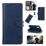 For Galaxy A01 Embossed Happy Cat Pattern Horizontal Flip Leather Case with Holder & Card Slots & Wallet(Blue)
