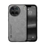 For vivo X90 Pro Skin Feel Magnetic Leather Back Phone Case(Light Grey)