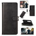 For Xiaomi MI 10 Pro Embossed Happy Cat Pattern Horizontal Flip Leather Case with Holder & Card Slots & Wallet(Black)