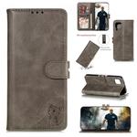 For Huawei P40 Lite Embossed Happy Cat Pattern Horizontal Flip Leather Case with Holder & Card Slots & Wallet(Grey)