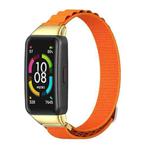 For Huawei Band 6 / Honor Band 6 MIJOBS Nylon Breathable Watch Band(Orange Gold)