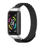 For Huawei Band 7 / 7 NFC MIJOBS Nylon Breathable Watch Band(Black Silver)