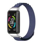 For Huawei Band 7 / 7 NFC MIJOBS Nylon Breathable Watch Band(Midnight Blue Silver)