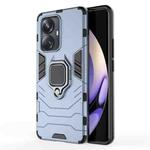 For Realme 10 Pro+ Magnetic Ring Holder PC + TPU Phone Case(Navy Blue)
