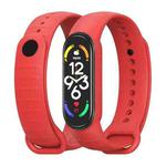 For Xiaomi Mi Band 7 / 6 / 5 MIJOBS Ripple Texture TPU Watch Band(Red)