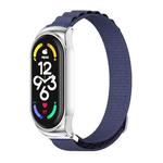For Xiaomi Mi Band 7 / 7 NFC MIJOBS CS Nylon Breathable Watch Band(Midnight Blue Silver)