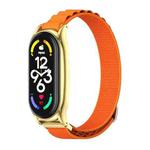 For Xiaomi Mi Band 6 / 5 / 4 / 3 MIJOBS PLUS Nylon Breathable Watch Band(Orange Gold)