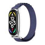 For Xiaomi Mi Band 6 / 5 / 4 / 3 MIJOBS PLUS Nylon Breathable Watch Band(Midnight Blue Silver)