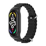 For Xiaomi Mi Band 6 / 5 / 4 / 3 MIJOBS CS Marine Silicone Breathable Watch Band(Black)