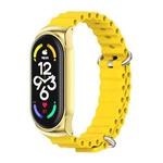 For Xiaomi Mi Band 6 / 5 / 4 / 3 MIJOBS CS Marine Silicone Breathable Watch Band(Yellow Gold)