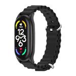 For Xiaomi Mi Band 7 / 7 NFC MIJOBS PLUS Marine Silicone Breathable Watch Band(Black)