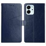 For Honor 80 SE HT01 Y-shaped Pattern Flip Leather Phone Case(Blue)