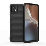 For Motorola Moto G32 Magic Shield TPU + Flannel Phone Case(Black)