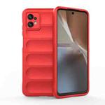 For Motorola Moto G32 Magic Shield TPU + Flannel Phone Case(Red)