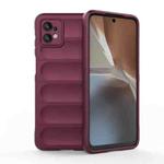 For Motorola Moto G32 Magic Shield TPU + Flannel Phone Case(Wine Red)