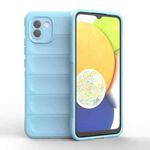 For Samsung Galaxy A03 Global Magic Shield TPU + Flannel Phone Case(Light Blue)