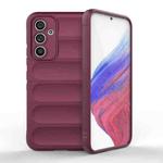 For Samsung Galaxy A54 5G Magic Shield TPU + Flannel Phone Case(Wine Red)