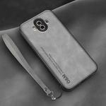 For Huawei Mate 10 Lamba Skin Feel Leather Back Phone Case with Strap(Space Grey)