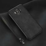 For Huawei Mate 10 Lamba Skin Feel Leather Back Phone Case with Strap(Black)
