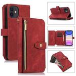 For iPhone 11 Dream 9-Card Wallet Zipper Bag Leather Phone Case(Red)