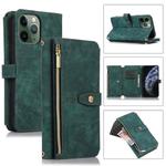 For iPhone 11 Pro Max Dream 9-Card Wallet Zipper Bag Leather Phone Case(Green)