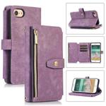 For iPhone SE 2022 / 2020 / 7 / 8 Dream 9-Card Wallet Zipper Bag Leather Phone Case(Purple)