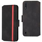 For Galaxy A01 Vintage Matte Oil-edge Horizontal Flip Leather Case with Bracket & Card Slots(Black)