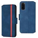 For Galaxy S20 Vintage Matte Oil-edge Horizontal Flip Leather Case with Bracket & Card Slots(Blue)