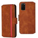For Galaxy S20+ Vintage Matte Oil-edge Horizontal Flip Leather Case with Bracket & Card Slots(Brown)