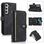 For Samsung Galaxy S22+ 5G Dream 9-Card Wallet Zipper Bag Leather Phone Case(Black)