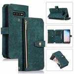 For Samsung Galaxy S10e Dream 9-Card Wallet Zipper Bag Leather Phone Case(Green)
