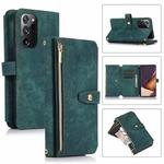 For Samsung Galaxy Note20 Ultra Dream 9-Card Wallet Zipper Bag Leather Phone Case(Green)
