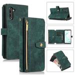 For Samsung Galaxy Note10 Dream 9-Card Wallet Zipper Bag Leather Phone Case(Green)