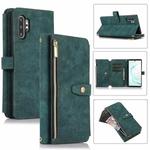 For Samsung Galaxy Note10+ Dream 9-Card Wallet Zipper Bag Leather Phone Case(Green)