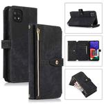 For Samsung Galaxy A22 5G Dream 9-Card Wallet Zipper Bag Leather Phone Case(Black)