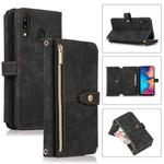 For Samsung Galaxy A20 / A30 Dream 9-Card Wallet Zipper Bag Leather Phone Case(Black)