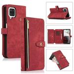 For Samsung Galaxy A12 4G / 5G Dream 9-Card Wallet Zipper Bag Leather Phone Case(Red)