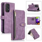 For Samsung Galaxy A72 4G / 5G Dream 9-Card Wallet Zipper Bag Leather Phone Case(Purple)
