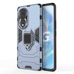 For Honor 80 Shockproof PC + TPU Phone Case with Magnetic Ring Holder(Navy Blue)