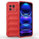 For Xiaomi 13 Magic Shield TPU + Flannel Phone Case(Red)