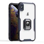 For iPhone X / XS Armor Shockproof Magnetic Ring Phone Case(Black)