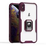 For iPhone X / XS Armor Shockproof Magnetic Ring Phone Case(Red)