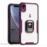 For iPhone XR Armor Shockproof Magnetic Ring Phone Case(Red)