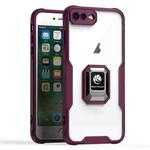 For iPhone 7 Plus / 8 Plus Armor Shockproof Magnetic Ring Phone Case(Red)