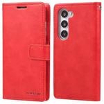 For Samsung Galaxy S23 5G GOOSPERY BLUE MOON Crazy Horse Texture Leather Phone Case(Red)