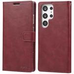 For Samsung Galaxy S23 Ultra 5G GOOSPERY BLUE MOON Crazy Horse Texture Leather Phone Case(Wine Red)