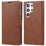 For Samsung Galaxy S23 Ultra 5G GOOSPERY BLUE MOON Crazy Horse Texture Leather Phone Case(Brown)