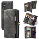 For Galaxy A51 4G CaseMe-008 Detachable Multifunctional Horizontal Flip Leather Case with Card Slot & Holder & Zipper Wallet & Photo Frame(Black)