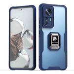 For Xiaomi 12 / 12X Armor Shockproof Magnetic Ring Phone Case(Navy Blue)