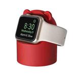 For Apple Watch Smart Watch Silicone Charging Holder without Charger(Red)